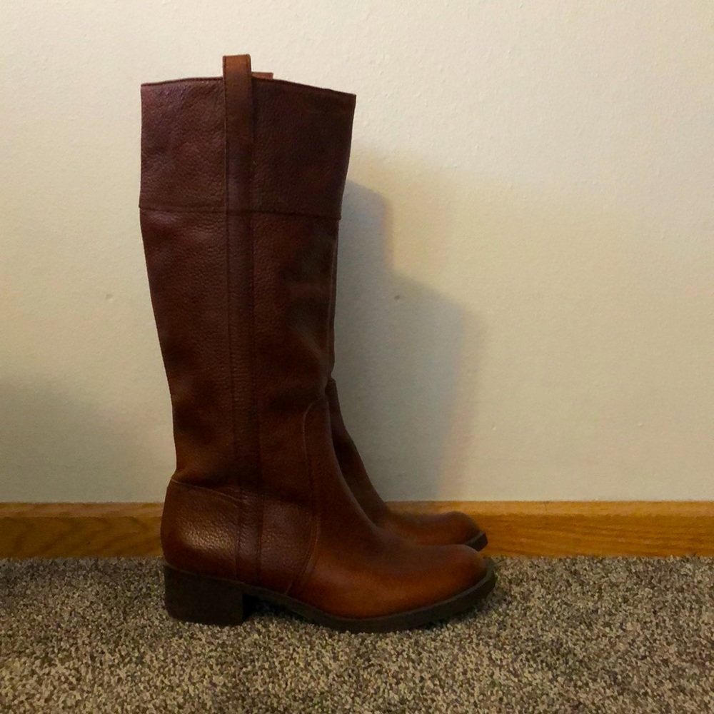 LUCKY BRAND Caramel Leather Boots